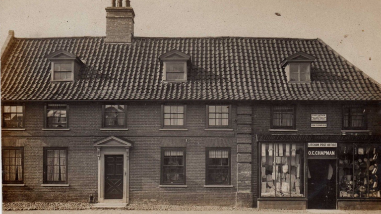 Post Office. Litcham Post Office and Shop.